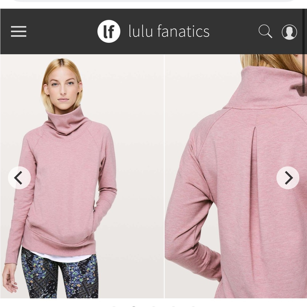 Lululemon High Lines Pullover Sz 4 Heathered Vintage Mauve Modal 444